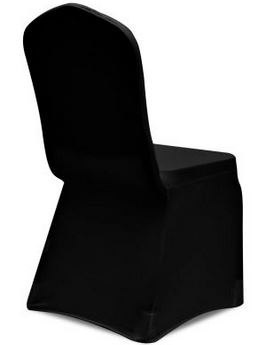 Elastyczny pokrowiec na krzesło czarny naciągany
