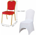 elastyczne pokrowce na krzesla biale