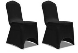 Pokrowce na krzesła czarne elastyczne