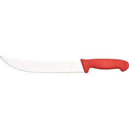 Nóż masarski zakrzywiony L 250 mm czerwony