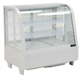 Witryna chłodnicza ekspozycyjna 100 L biała oświetlenie LED Yato
