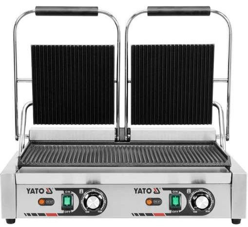 Grill kontaktowy elektryczny podwójny ryflowany 3,6 kW Yato Grill kontaktowy elektryczny podwójny ryflowany 3,6 kW Yato