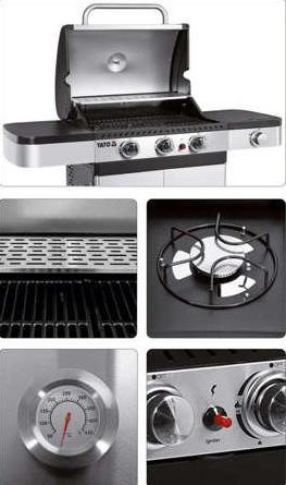 Grill gazowy 3 + 1 palnik , 11,2 KW led Grill gazowy 3 + 1 palnik , 11,2 KW led