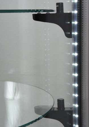 Witryna chłodnicza ekspozycyjna 400L czarna Yato LED