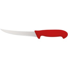 Nóż do oddzielania kości, zagięty, HACCP, czerwony, L 150 mm