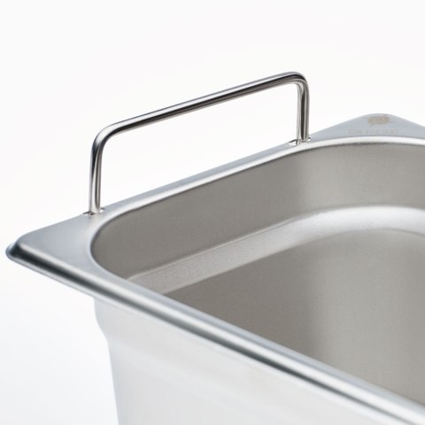 Pojemnik stalowy z uchwytami Basic, GN 1/6, H 100 mm