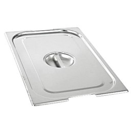 Pokrywka stalowa z wycięciem na uchwyty do pojemników, Basic, GN 1/6