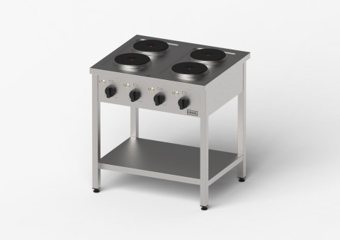 Kuchnia elektryczna, Gredil, 800x700x850 mm, 4-płytowa, skręcana P 10.4 kW, U 400 V