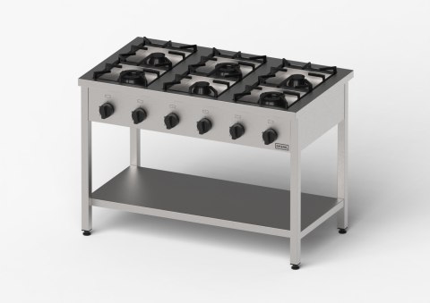 Kuchnia gazowa, Gredil, skręcana, 1200x700x850 mm, P 37.5 kW, G20/20 mbar, Stalgast