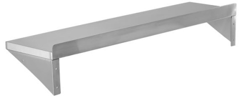 Półka wisząca 5 haczyków 1200x300x180 mm ze stali nierdzewnej z tylnym rantem Yato