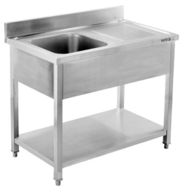 Stół ze zlewem roboczy 1400x600x950 jednokomorowy basen Yato