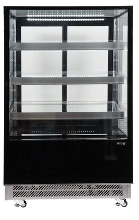 Witryna chłodnicza ekspozycyjna 400 L czarna Yato LED