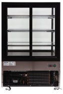 Witryna chłodnicza ekspozycyjna 400 L czarna Yato LED