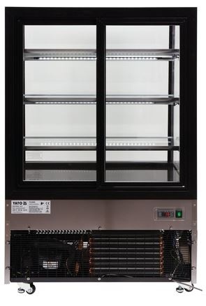 Witryna chłodnicza ekspozycyjna 400 L czarna Yato LED