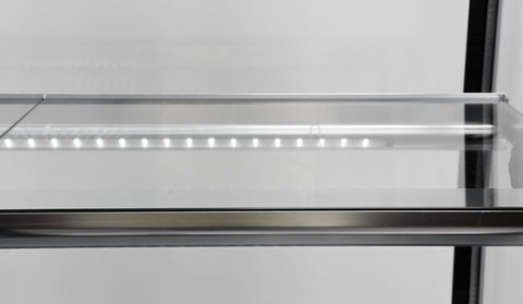 Witryna chłodnicza ekspozycyjna 400 L czarna Yato LED