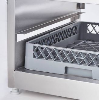 Zmywarka wyparzarka z podstawą 801501 stalgast, uniwersalna, atest, 4.9/3.4 kW, 400/230 V