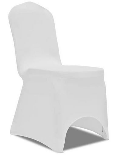 Pokrowce na krzesła białe elastyczne - wypożyczalnia, wynajem
