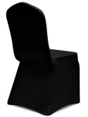Wypożyczalnia pokrowców - Pokrowce na krzesła czarne elastyczne